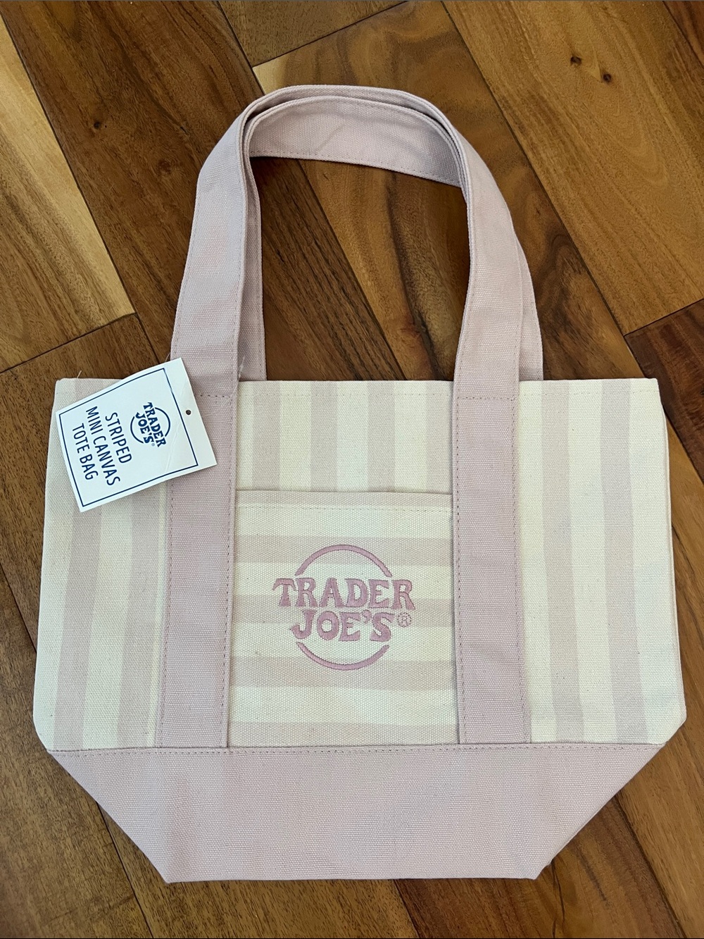 Trader Joe’s Striped Pink Canvas Bag